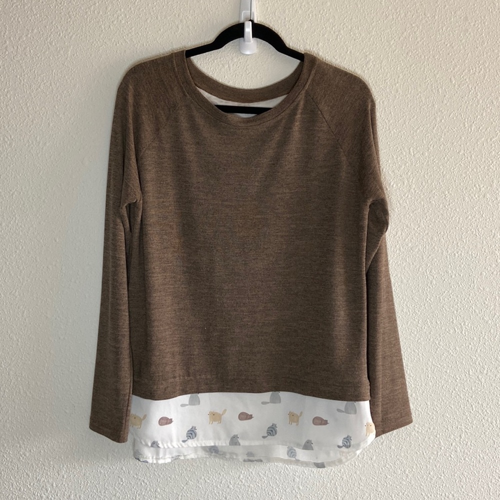 Long Sleeve Cat Top